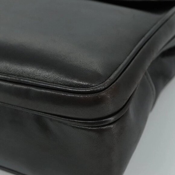 CHANEL COCO Mark Chain Shoulder Bag Lamb Skin Black Gold CC Auth 109490 - Picture 11 of 15